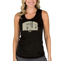 Women's College Concepts Black Colorado Buffaloes Marathon Racerback Tank Top
