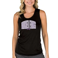Women's College Concepts Black TCU Horned Frogs Marathon Racerback Tank Top