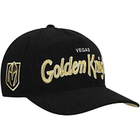 Men's '47  Black Vegas Golden Knights Crosstown Corduroy Hitch Adjustable Hat