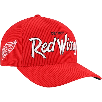 Men's '47  Red Detroit Red Wings Crosstown Corduroy Hitch Adjustable Hat