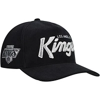 Men's '47  Black Los Angeles Kings Crosstown Corduroy Hitch Adjustable Hat