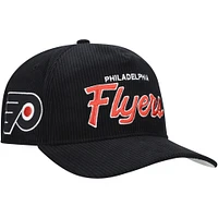 Men's '47  Black Philadelphia Flyers Crosstown Corduroy Hitch Adjustable Hat