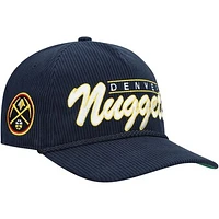 Men's '47  Navy Denver Nuggets Double Header Sidepatch Cord Hitch Adjustable Hat