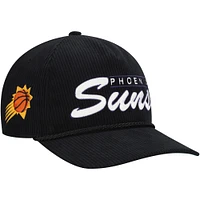 Men's '47  Black Phoenix Suns Double Header Sidepatch Cord Hitch Adjustable Hat