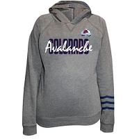 Women's Fanatics Charcoal Colorado Avalanche Plus Lightweight Fleece Pullover Hoodie