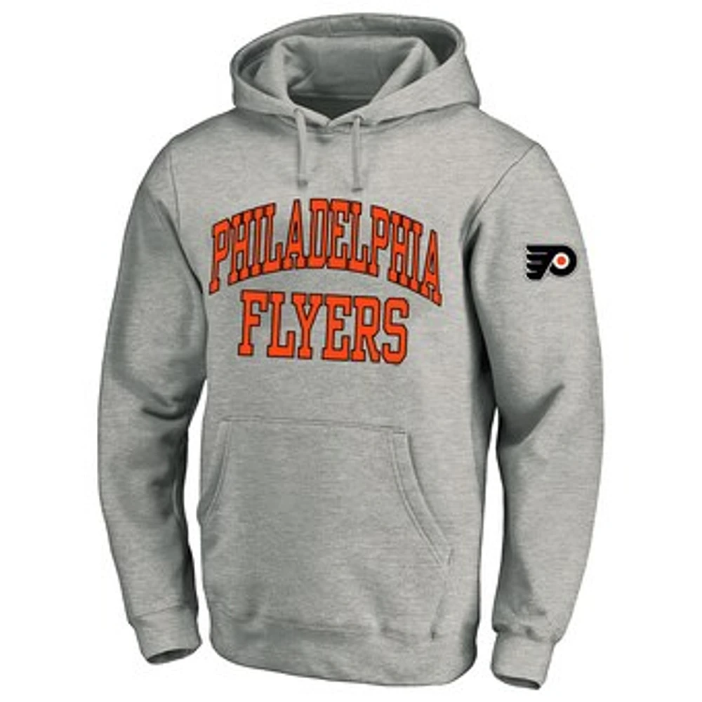 Men's Fanatics Heather Gray Philadelphia Flyers Big & Tall Fleece Pullover Hoodie