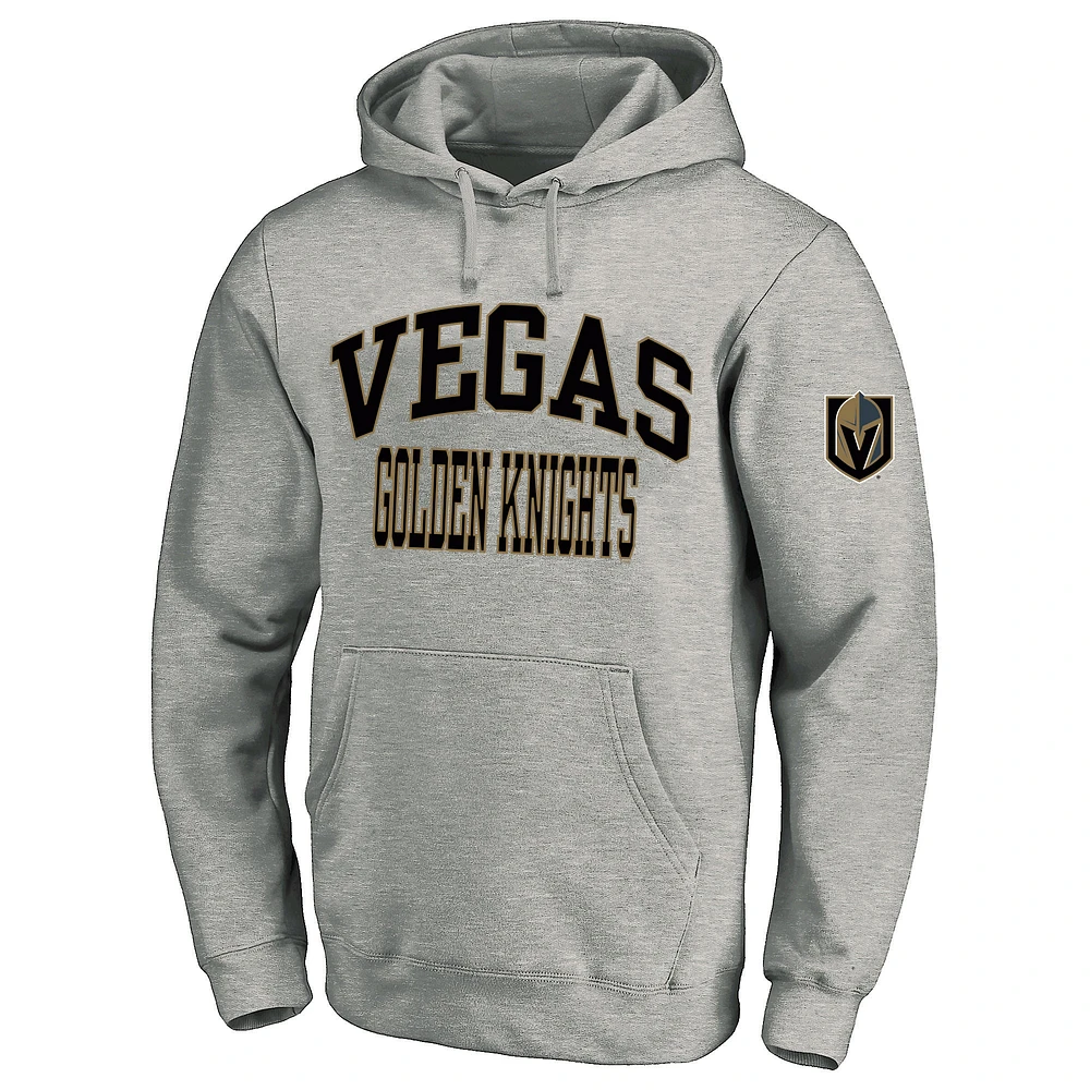 Men's Fanatics Heather Gray Vegas Golden Knights Big & Tall Fleece Pullover Hoodie