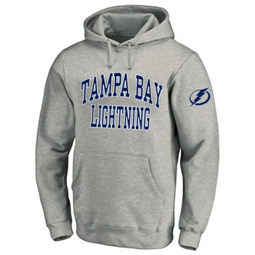 Men's Fanatics Heather Gray Tampa Bay Lightning Big & Tall Fleece Pullover Hoodie