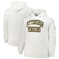 Men's Fanatics Heather Gray Pittsburgh Penguins Big & Tall Fleece Pullover Hoodie