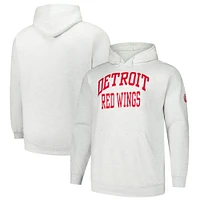 Men's Fanatics Heather Gray Detroit Red Wings Big & Tall Fleece Pullover Hoodie