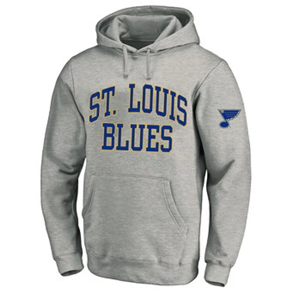 Men's Fanatics Heather Gray St. Louis Blues Big & Tall Fleece Pullover Hoodie