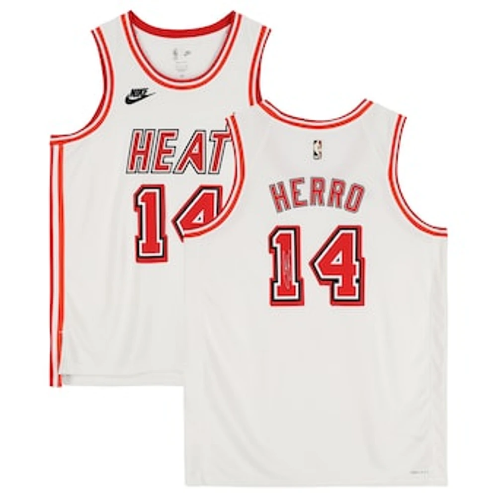 Tyler Herro Miami Heat Autographed White Nike 2022-23 Classic Swingman Jersey