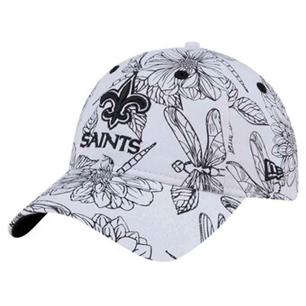 Women's New Era White New Orleans Saints Dakota 9TWENTY Adjustable Hat