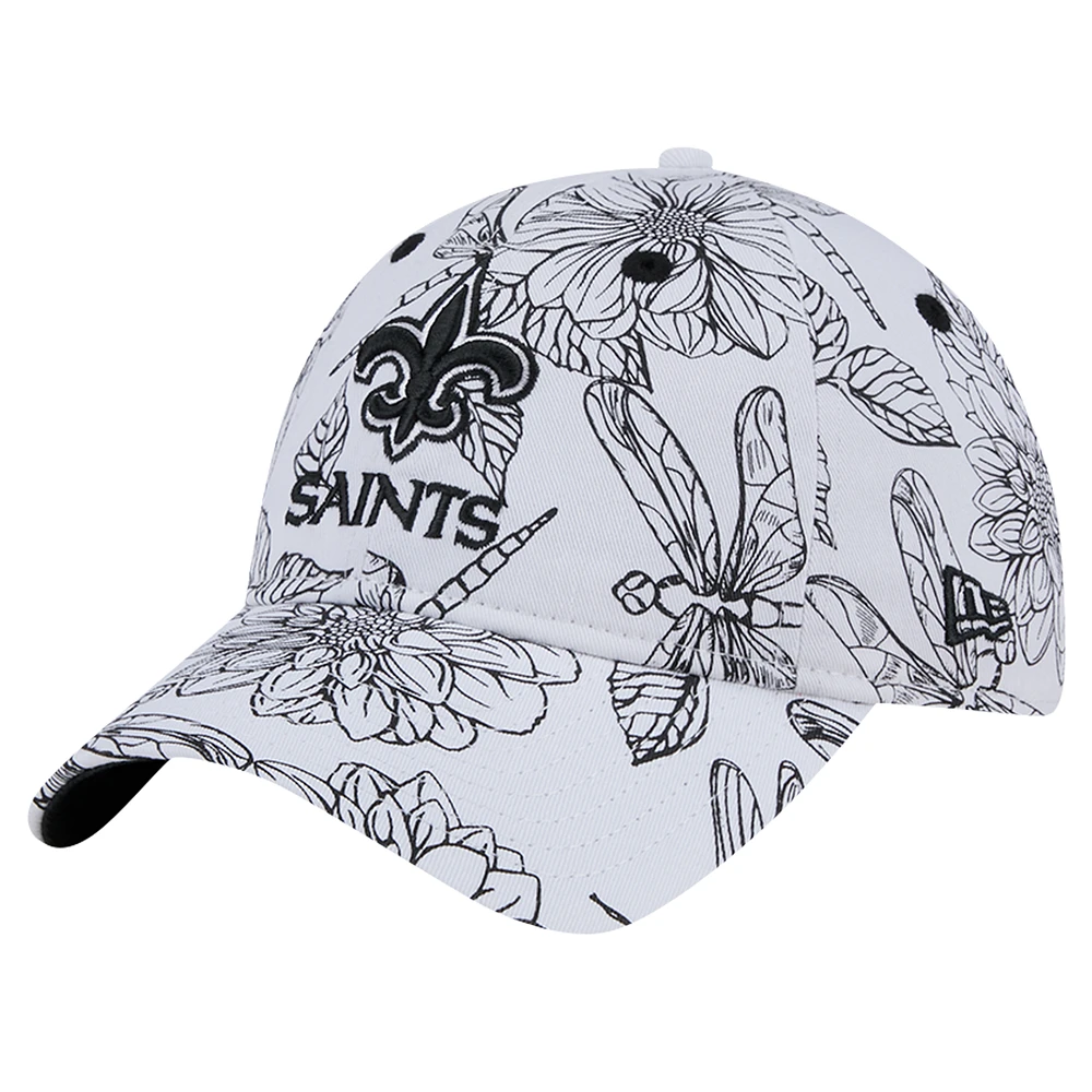 Women's New Era White New Orleans Saints Dakota 9TWENTY Adjustable Hat