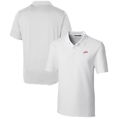 Men's Cutter & Buck  White SMU Mustangs Vault Forge Stretch Polo