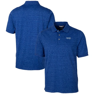 Men's Cutter & Buck  Blue Montana State Bobcats Vault Advantage Tri-Blend Space Dye Polo