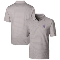 Men's Cutter & Buck Kansas State Wildcats Vault Forge Pencil Stripe Stretch Polo
