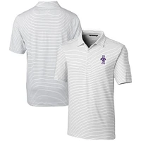 Men's Cutter & Buck Kansas State Wildcats Vault Forge Pencil Stripe Stretch Polo
