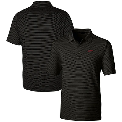 Men's Cutter & Buck SMU Mustangs Vault Forge Pencil Stripe Stretch Polo
