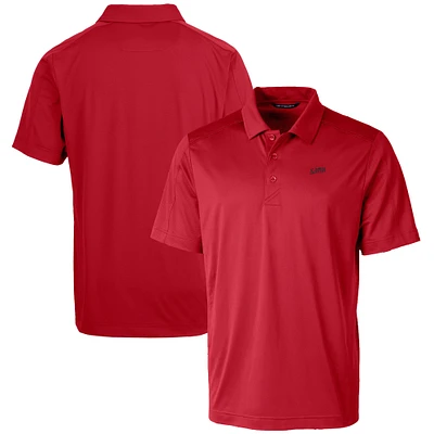 Men's Cutter & Buck  Red SMU Mustangs Vault Prospect Textured Stretch Polo