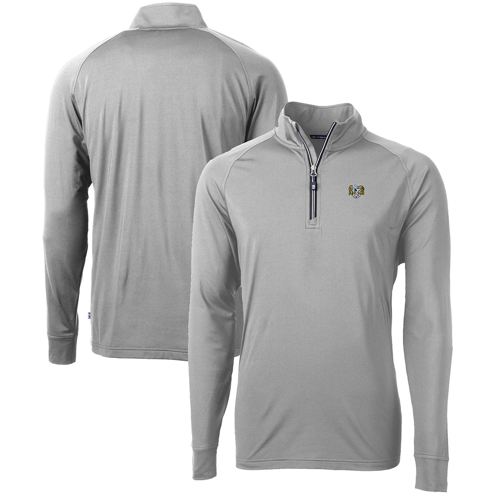 Men's Cutter & Buck Carolina North Carolina Tar Heels Vault Adapt Eco Knit Stretch Recycled DryTec Quarter-Zip Top