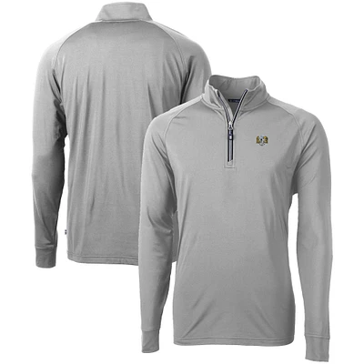 Men's Cutter & Buck Carolina North Carolina Tar Heels Vault Adapt Eco Knit Stretch Recycled DryTec Quarter-Zip Top