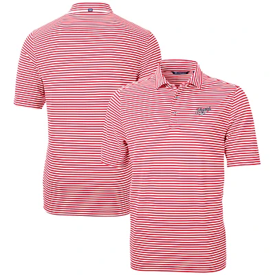 Men's Cutter & Buck Dayton Flyers Vault DryTec Virtue Eco Pique Stripe Recycled Polo