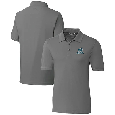 Men's Cutter & Buck  Gray Citadel Bulldogs Advantage Tri-Blend DryTec Pique Polo