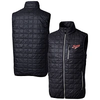 Men's Cutter & Buck Navy Dayton Flyers Vault Rainier PrimaLoft Eco Insulated Full-Zip Puffer Vest