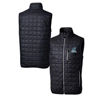 Men's Cutter & Buck Navy Citadel Bulldogs Vault Rainier PrimaLoft Eco Insulated Full-Zip Puffer Vest