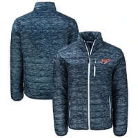 Men's Cutter & Buck  Navy Dayton Flyers Vault Rainier PrimaLoft Eco Insulated Full-Zip Puffer Jacket