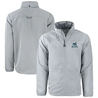 Men's Cutter & Buck  Gray Citadel Bulldogs Vault Charter Eco Recycled Full-Zip Jacket