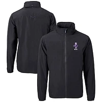 Men's Cutter & Buck Kansas State Wildcats Vault Charter Eco Recycled Full-Zip Jacket