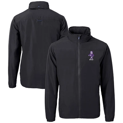 Men's Cutter & Buck Kansas State Wildcats Vault Charter Eco Recycled Full-Zip Jacket