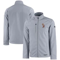 Men's Cutter & Buck Gray Minnesota Golden Gophers Vault Evoke Eco Softshell Recycled Full-Zip Jacket