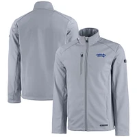 Men's Cutter & Buck  Gray Montana State Bobcats Vault Evoke Eco Softshell Recycled Full-Zip Jacket