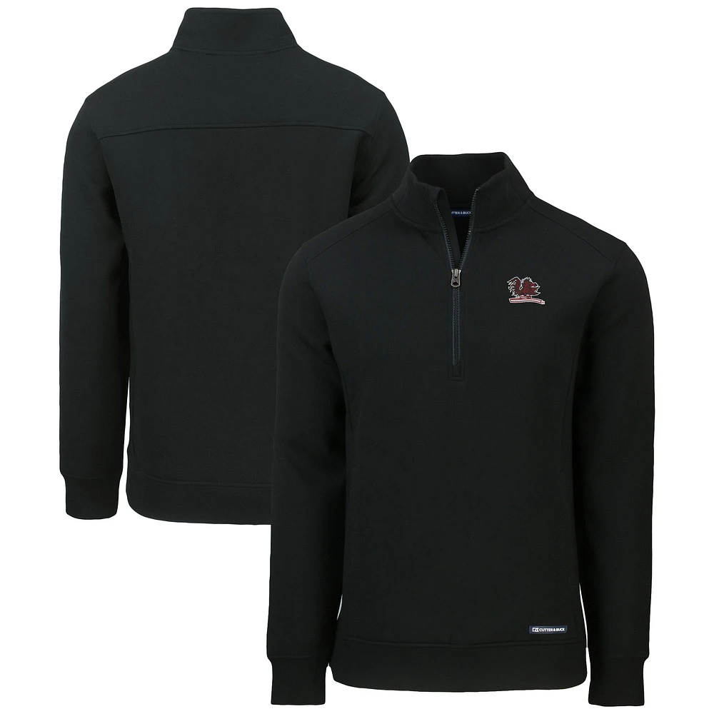 Men's Cutter & Buck South Carolina Gamecocks Roam Eco Recycled Quarter-Zip Sweatshirt