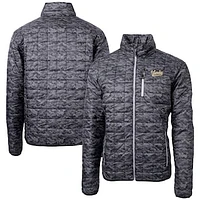 Men's Cutter & Buck  Black Vanderbilt Commodores Vault Rainier PrimaLoft Eco Insulated Full-Zip Puffer Jacket