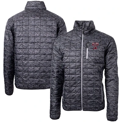 Men's Cutter & Buck  Black Texas A&M Aggies Vault Rainier PrimaLoft Eco Insulated Full-Zip Puffer Jacket