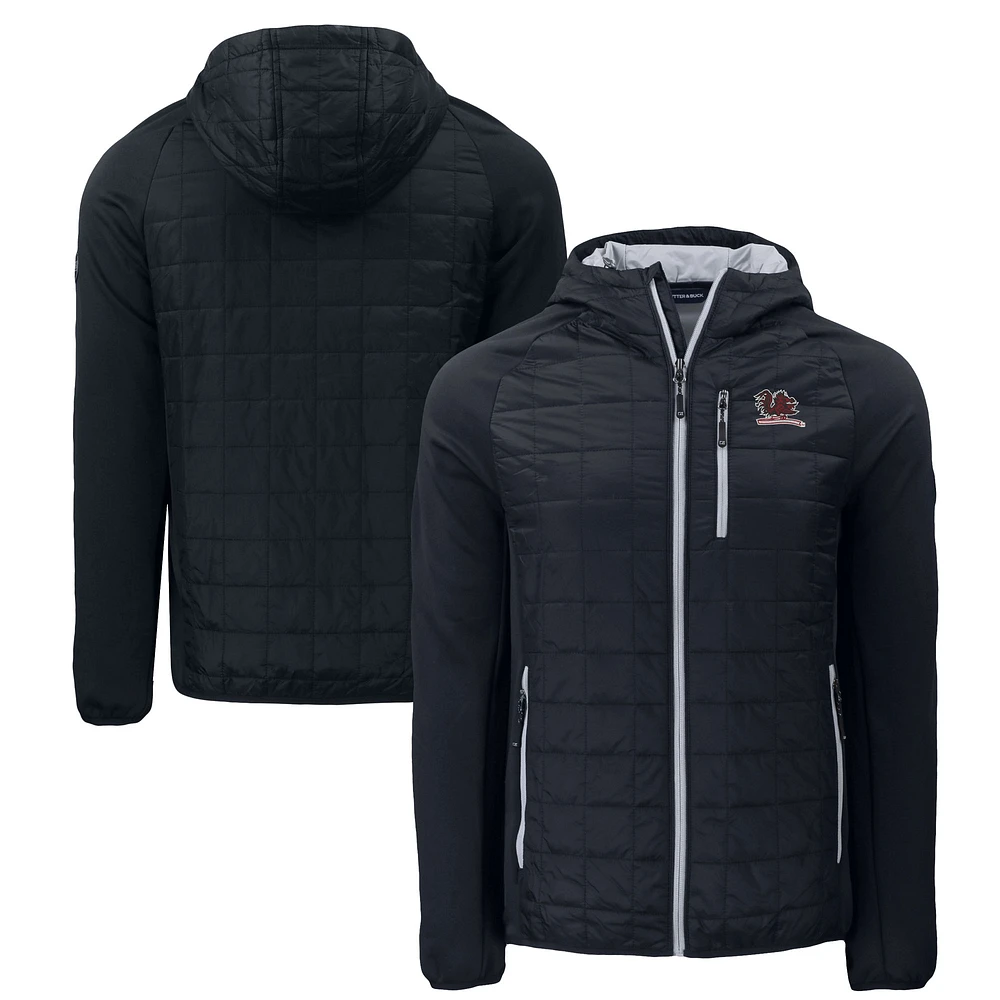 Men's Cutter & Buck Black South Carolina Gamecocks Vault Rainier Eco Hybrid PrimaLoft Full-Zip Jacket