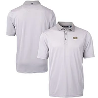 Men's Cutter & Buck  Gray/White Vanderbilt Commodores Vault DryTec Virtue Eco Pique Micro Stripe Recycled Polo