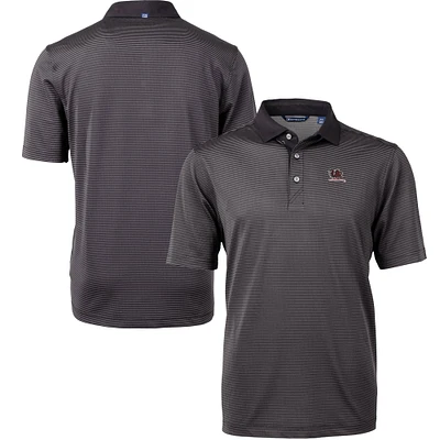Men's Cutter & Buck  Black/Gray South Carolina Gamecocks Vault DryTec Virtue Eco Pique Micro Stripe Recycled Polo