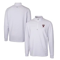 Men's Cutter & Buck  White Texas A&M Aggies Vault DryTec Traverse Stretch Quarter-Zip Pullover