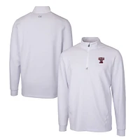 Men's Cutter & Buck  White Texas A&M Aggies Vault DryTec Traverse Stretch Quarter-Zip Pullover
