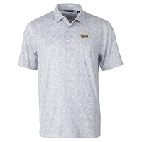 Men's Cutter & Buck  Gray Vanderbilt Commodores  Pike Constellation Print Stretch DryTec Polo