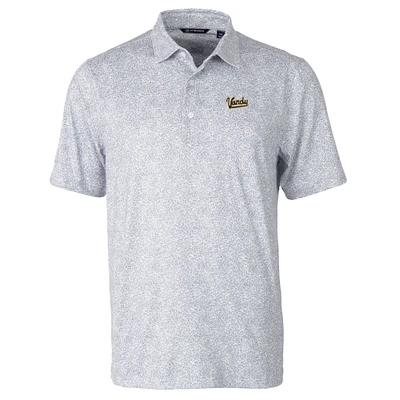 Men's Cutter & Buck  Gray Vanderbilt Commodores  Pike Constellation Print Stretch DryTec Polo