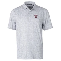 Men's Cutter & Buck  Gray Texas A&M Aggies  Pike Constellation Print Stretch DryTec Polo
