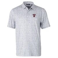 Men's Cutter & Buck  Gray Texas A&M Aggies  Pike Constellation Print Stretch DryTec Polo