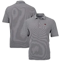 Men's Cutter & Buck  Black South Carolina Gamecocks Vault DryTec Virtue Eco Pique Stripe Recycled Polo