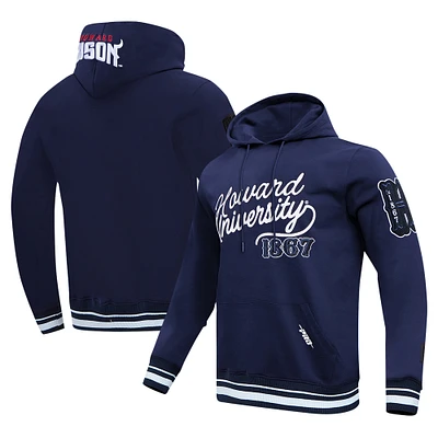 Men's Pro Standard Navy Howard Bison Vintage Varsity Pullover Hoodie